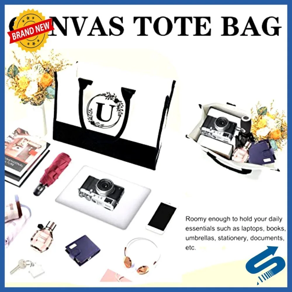 DIY Monogrammed Canvas Tote Bags Bulk Set Personalized Heat Transfer Letters